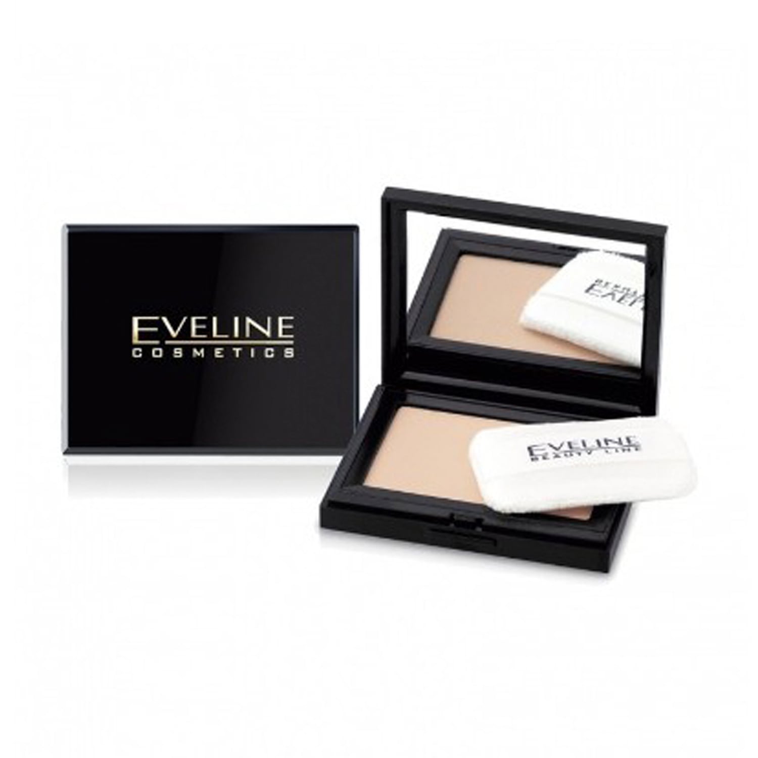 Пудра компактна Eveline Cosmetics Beaty Line із дзеркалом, 14 Sand, 9 г